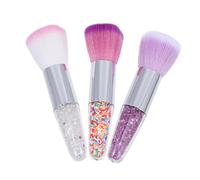 Vaguelly 3 Pezzi Pennello Per Il Trucco Con Manico Trasparente Kit Trasparente Per Sfocatura Applicazione Smalto Manicure Pennello Per Spolverare Pennello Per La Pulizia Applicatore Stick