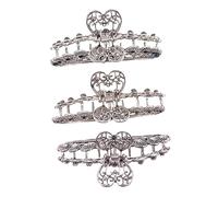 Vaguelly 3 Pezzi presa per con strass fermagli per da donna forcina per pettine per d'oro cattura da bagno riccio clip della mascella molletta lega