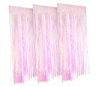 Vaguelly 3 Pezzi Tende Frangia Iridescenti Lamina per Decorazioni Sfondo per Matrimonio e Compleanni per Interni e Foto Props