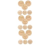 Vaguelly 3 Set Di Dischi Mensili in Legno Per Neonati Cartelli Bifacciali Per Lo Sviluppo Del Bambino Segnapunti Per Foto 6 Pezzi*3