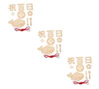 Vaguelly 3 Set di legno di cento giorni indicatori di pietra miliare di legno pietra miliare del bambino arredamento carte pietra miliare del bambino carte cardine foto decorare