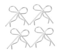 Vaguelly 30 Pezzi chiavistello fisso Rimorchio fermaglio a spillo fissaggio kit assortimento di coppiglie coppiglia perni di attacco perno di attacco del camion acciaio al carbonio Silver