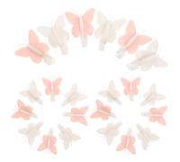 Vaguelly 30 Pezzi Gancio da Parete in Plastica PP, Adesivo | Design Delicato a Forma di Farfalla, Compatibile Superfici Varie, per Chiavi e Ombrelli
