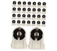 Vaguelly 30pezzi Portalampada Per Tubi Fluorescenti Supporto Per Lampada Tubo Base Per Lampada Portalampada Per Tubo Fluorescente Compatibile Ricambio