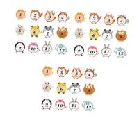 Vaguelly 36pezzi Adesivi Mesi Per Ragazzo Ragazza Decorazioni Adorabili Con Animali Cartoon Per Foto Di Infanti Pratico Per Compleanni e Shower