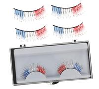 Vaguelly 3paia Ciglia Halloween Colorate Finte e Ricce Extension Per Adatte Per Donne e Signore Per Sguardo Chic e Unico