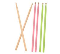 Vaguelly 3paia Wooden Drumsticks for Beginners Walnut Acoustic Drumsticks for Practice and Lightweight Drum Mallets Natural Wood