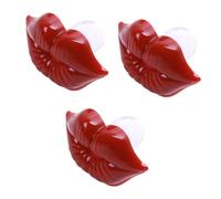 Vaguelly 3pezzi Ciuccio Divertente Silicone Con Design Labbra Strumenti Per La Del Rosso