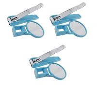 Vaguelly 3pezzi Tagliaunghie Sicuro Per Lente Ingrandimento Di Strumenti Per La Delle Unghie Per Manico Ergonomico e Inossidabile Facile Da Usare e Pratico Per Anziani