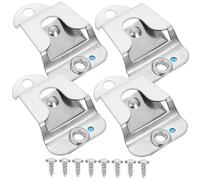 Vaguelly 4 Ganci in Acciaio Inox Per Supporto Microfono Cb, Clip Di Metallo Per Radio Mobile, Fissaggio Microfono Portatile Per Veicoli, Set Da 4 Pezzi Per Radioamatori e Comunicazioni Mobile