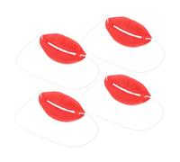 Vaguelly 4 Pezzi Maschera Giocattoli Per Feste Con Salsicce Naso Protesico Happyami Cera Di Caramelle Naso Di Pagliaccio Di Gomma Naso Cigolante Da Clown Emulsione Rosso
