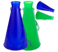 Vaguelly 4 Pezzi Megafono Portatile in Plastica, e Incitamenti di Squadra | Accessorio Riutilizzabile e Leggero, per Attività All'aperto, Tailgating, Animazione Eventi