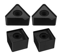 Vaguelly 4 Pezzi Mic Flag Station Square Triangle Microphone Logo Holders For Wireless Interview Mics For Broadcast And Media Use