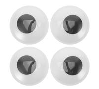 Vaguelly 4 Pezzi Occhi Mobili Giganti Autoadesivi, 150mm Bianco Nero | Plastica e Carta, Finitura Lucida a Contrasto Classico, per Decorazioni Fai e Costumi Mascotte