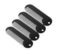 Vaguelly 4 Pezzi Pettini da Barba per Uomo Mini Portatili con Denti Fini Pettine da Viaggio per Baffi e Barba Strumenti di Styling Versatili per Cura Quotidiana e Rasatura Manuale