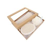 Vaguelly 4 Pezzi Set Da Bagno Quattro Pezzi Strofinare Il Fiore Del Bagno Strofinare La Palla Da Bagno Prendere Gli Strumenti Per La Doccia Fiore Da Bagno Sfregamento Palla Da Lavaggio Lino