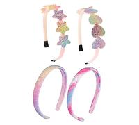 Vaguelly 4 Pezzi Stella Fascia Scintilla Carino Fascia Gioventù Accessori Per Bambina Cravatte Per Colorati Fascia Per Banca Per Ragazze Tintura Con Tessuto