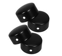 Vaguelly 4 Pezzi Tappo terminale del corrimano delle scale copertura dei tappi del binario terminale staffa di montaggio per corrimano scale in legno Black