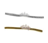 Vaguelly 4 Pz Copri del fascia glitter per bambini Fasce per neonati fascia per compleanno accessori per bambina tiara Copricapo di cristallo copricapo da bambina eva