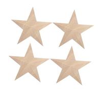 Vaguelly 4pezzi Intarsi in Legno Intagliato Forma Di Stella Decorazioni in Legno Per Mobili Applicazioni Per Sportelli Di Armadi e Letti Non Verniciate Per Fai Da Te