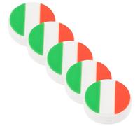 Vaguelly 5 Pezzi Antivibratore in Silicone, Elemento Bandiera | Riduce Vibrazioni e Rumore delle Corde, per Allenatori e Tennisti, Uso Interno ed Esterno