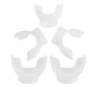 Vaguelly 5 Pezzi Boccagli da Immersione in Silicone Protezione Labbra Ergonomica, Ricambio per Boccaglio Standard Subacqueo, Kit Portatile per Allenamento Polmonare e Snorkeling, per Viaggi