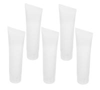 Vaguelly 5pezzi Flaconi da Viaggio Ricaricabili Contenitori per Shampoo Tonico per Viso Crema per Mani Lozione per Corpo Realizzati in Pvc e Pp Inodori e Resistenti per Stile Casuale