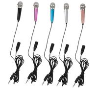 Vaguelly 5pezzi Microfono Mini Portatile Per Smartphone Piccolo e Compatto Per Podcasting Canto e Registrazione Vocale Senza Alimentazione Esterna Conveniente Da Trasportare e Usare