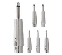 Vaguelly 6 connettori XLR: adattatore per cavo microfono da spina mono maschio a XLR femmina - connettore convertitore audio stereo per microfono, mixer, amplificatore