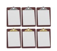 Vaguelly 6 mini lavagne bianche per accessori scolastici per case delle bambole, piccole lavagne per scrivere, giocattolo di simulazione creativo per decorazioni fai da te per micro scene
