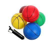 Vaguelly 6 Mini Palline Basket Gonfiabili Colorate per Pompa Set per Giochi Indoor Decorazioni e Party Favors per Ragazzi e Ragazze