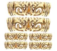 Vaguelly 6 Pezzi Anelli Per Dreadlocks Pz Tubi Per Capelli Polsini Per Dreadlock Traforati Accessori Per Intrecciare Capelli Decorazioni Per Dreadlocks Adatti Per Extension e Intrecci