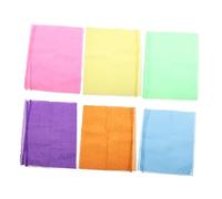 Vaguelly 6 Pezzi asciugamano da bagno esfoliante Assorbente guanti da bagno guanto esfoliante exfoliate massaggia cute tirare indietro gli asciugamani strumenti da bagno a striscia lunga