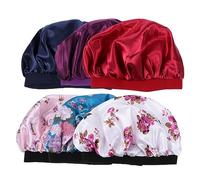 Vaguelly 6 Pezzi Berretto da notte in raso a larga tappi bidet tappi dormire satin bonnet Sonno cappucci chemio satinati berretto da notte da donna le donne dormono cappello poliestere