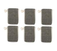 Vaguelly 6 Pezzi Borsa per sapone in lino nero marsupio naturale bar Drenante borse rete schiumogena per la pulizia del viso sacchetto di rete di sapone sapa di sapone sacchetti salvasapone