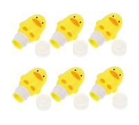 Vaguelly 6 Pezzi Bottiglia Di Silicone Creme Contenitore Da Viaggio Per Shampoo Barattoli Da Viaggio Lozione Da Viaggio Riempibile Bottiglie Per La Conservazione Dello Shampoo Yellow Pp
