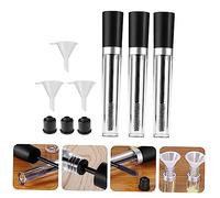 Vaguelly 6 Pezzi bottiglia di soluzione per ciglia contenitori servirsi cosmetici make up kit lash bond mascara imbuto pompa spray bottiglia portatile bottiglie ricaricabili plastica Black