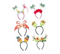 Vaguelly 6 pezzi Cerchietto Hawaiano per Feste Spiaggia Set Accessorio Decorativo e per Donne e Ragazze per Hawaiana e Foto Famiglia