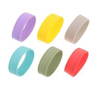 Vaguelly 6 Pezzi Copribiberon in Silicone Maniche Isolanti Termiche per Biberon Tazze D'acqua e Fasce Scrivibili per Uso Interno ed Esterno