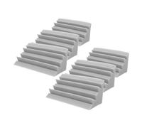 Vaguelly 6 Pezzi Cotone Fonoassorbente a Bassa Frequenza Bass Trap Angolare Insonorizzante Cuscinetti Per L'isolamento Acustico Pannello Sonoro Pad Prove Sonore Spugna Light Grey