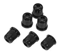 Vaguelly 6 Pezzi Ferrule per Corde Chitarra e Basso Elettrico Nero Accessori Montaggio Resistenti per Sostituzione e Riparazioni Supporto Corde per Hardware Strumento