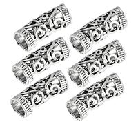Vaguelly 6 Pezzi parrucca dreadlocks accessori per stampatore di gemme per serrature del terrore barrette hair clip anello accessori per di polsini dreadlock