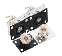 Vaguelly 6 Pezzi Presa Jack Uscita per Chitarra Elettrica e Basso Piastra in Metallo per Collegamento Audio Stabile e Protezione Segnale Compatibile con Strumenti Elettrici