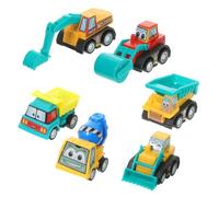 Vaguelly 6 Pezzi tirare indietro il giocattolo dell'auto toys for kiddikutter giocatoli giocattoli cars tirando indietro la macchina macchine giocattolo per plastica Blue