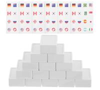 Vaguelly 65 Adesivi Bandiera per Mahjong Educativo per Adulti per Feste e La Conoscenza con Flagstickers Resistenti