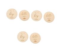 Vaguelly 6pezzi Carte Commemorative Per La Crescita Del Legno Design Per Celebrare Mesi Idee Originali Per Foto Di Unico Per Neomamme Compatte e Leggere