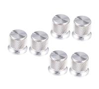 Vaguelly 6pezzi Controllo Volume e Tonalità Per Chitarra Elettrica Manopole Regolabili Knurled Per Amplificatori e Pedali Effetto Sostituzione Accessori Per Chitarra Elettrica e Basso