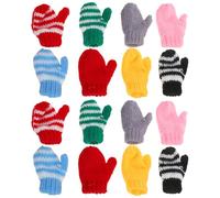 Vaguelly 8 paia di mini guanti lavorati a maglia: guanti decorativi all'uncinetto per bambini, accessori per giochi di ruolo per bambole, fai da te, decorazioni per l'albero di Natale