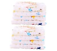 Vaguelly 8pezzi Asciugamani Per Cotone Da Mussole Sei Strati Per Pappa e Igiene Facciale Morbidi e Assorbenti Variopinti e Pratici Per La Cura Del