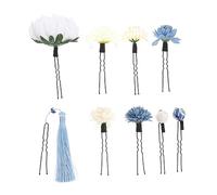 Vaguelly 9 pezzi Eleganti per Stile con Fiori per Kimono Accessori per Cerimonie e Speciali per Fotografie